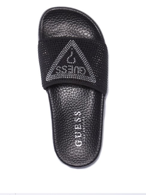 Sandales à Déchausser Logo Strass Sucre Guess Noir