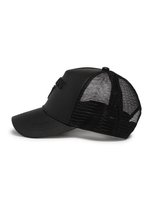 Guess Noir Casquette Trucker Max En Similicuir Avec Logo