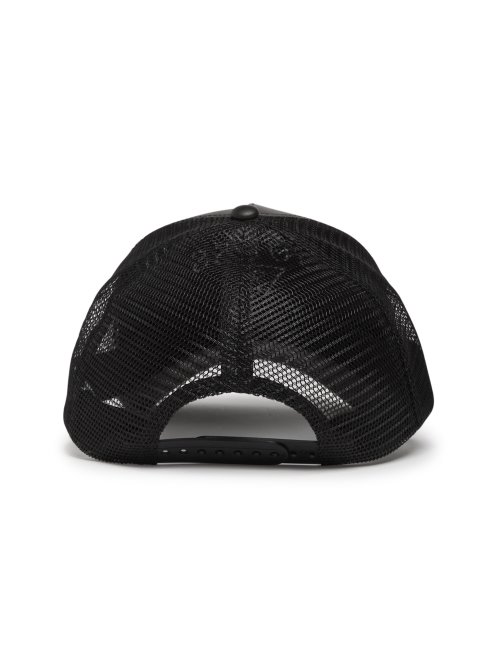 Guess Noir Casquette Trucker Max En Similicuir Avec Logo