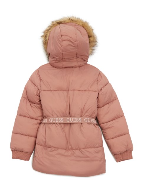 Guess Blissful Doudoune Ceinturée (2-6) Châtaigne Rôtie
