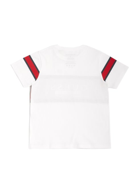 Tee Shirt Guess Talon Logo Color Block (2-6) True White