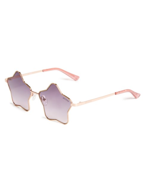 Lunettes De Soleil étoile Brillantes Or Rose Pour Enfant Guess