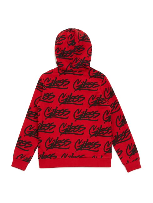 Guess Sweat à Capuche Zippé Astar Rugby Rouge (7-16)