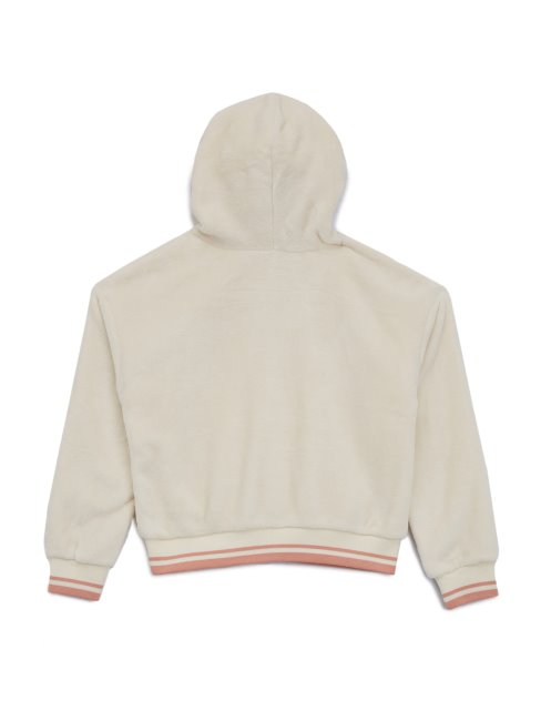 Robby Velour Logo Hoodie (7-14) Crème Guess