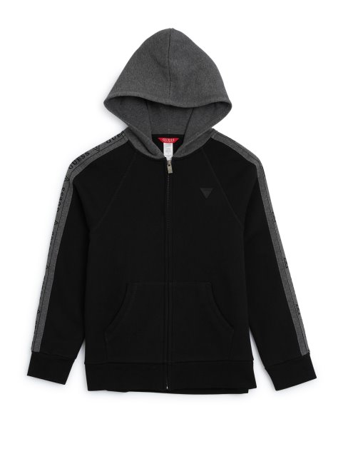 Guess Sweat à Capuche Zippé Trent Noir Jet (7-16)