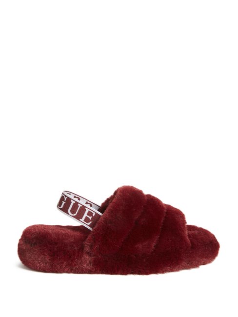 Chaussons En Fausse Fourrure Rozy Wine Guess
