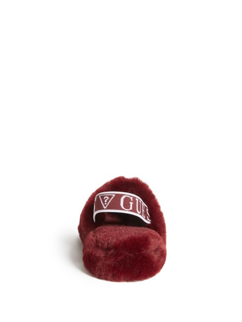 Chaussons En Fausse Fourrure Rozy Wine Guess