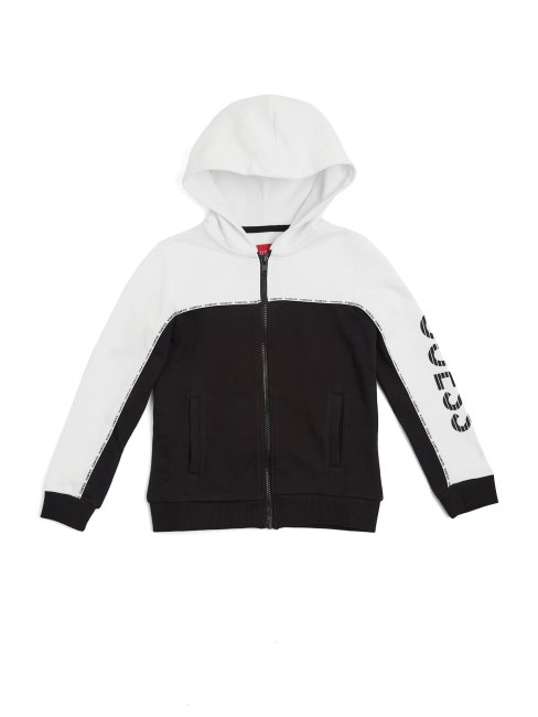 Sweat à Capuche Eco Marcell Zippé Noir Jais (7-16) Guess