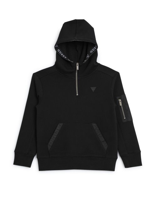 Guess Pull Demi-zip Logan (2-6) Noir De Jais