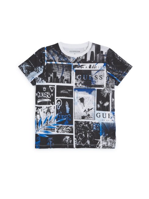 T-shirt Guess Ronan Collage (7-16) Blanc Pur Multi
