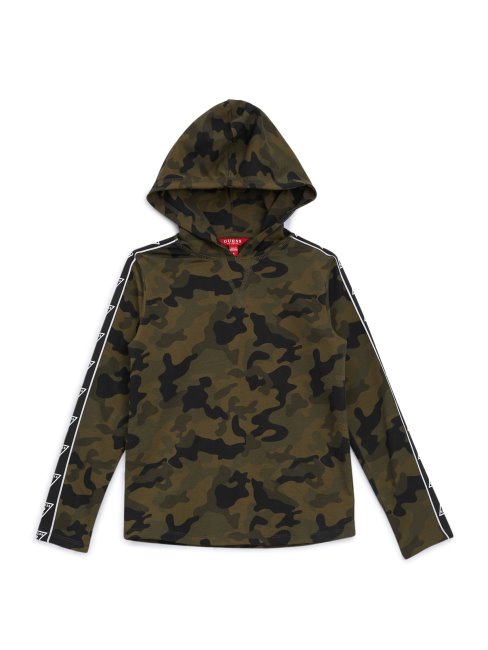 Guess Camouflage Eco Rudy Logo Tape Hoodie (7-16)