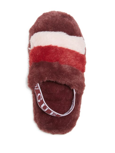 Guess Rozy Pantoufles En Fausse Fourrure Multi