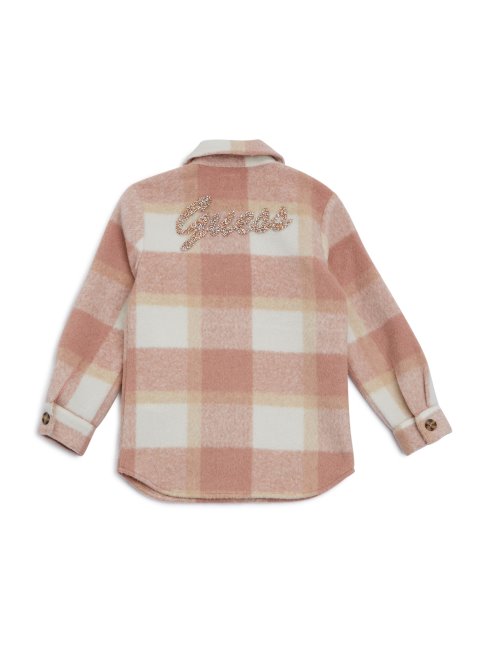 Veste Chemise à Carreaux Oversize (7-14) Combo à Carreaux Rose Guess