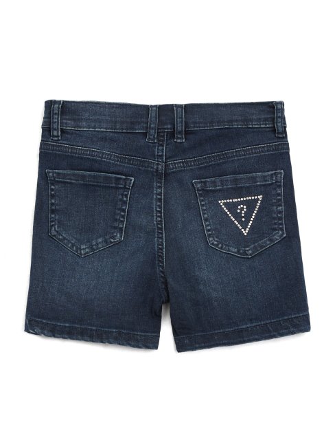 Short En Jean Zahara Délavé Foncé à Strass (7-14) Guess