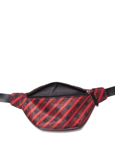 Sac Banane à Logo En Nylon Rouge Guess