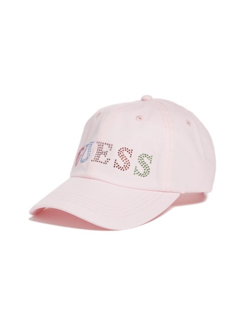Guess Rose Casquette De Baseball Logo Strass