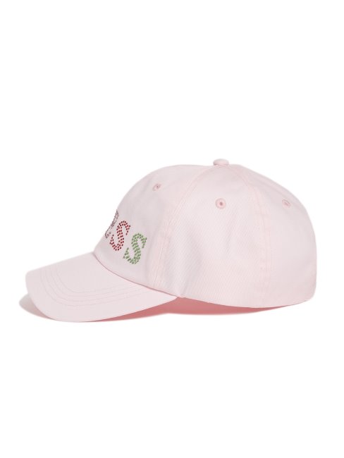 Guess Rose Casquette De Baseball Logo Strass