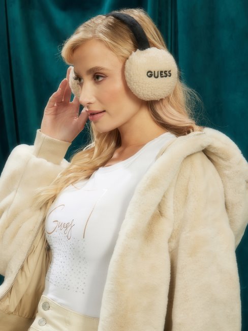 Guess Cache-oreilles Logo Brodé Noir