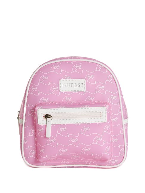 Sac à Dos En Gelée Rose Avec Logo Manuscrit Guess