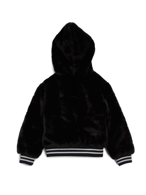 Guess Veste à Capuche En Fausse Fourrure Black Bay (2-6)