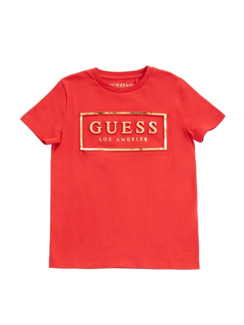 T-shirt Rouge Rugby Avec Logo En Relief Guess Colt (7-16)