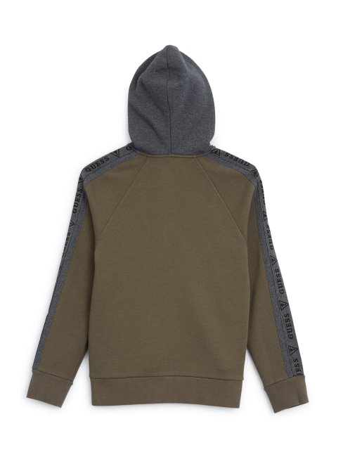 Chandail à Capuchon Zippé Trent (7-16) Olive Guess