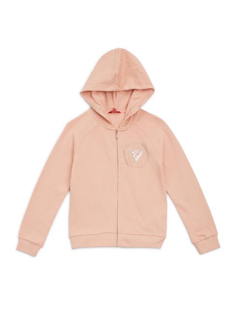 Sweat à Capuche Logo Baker (7-14) Rose Pêche Guess
