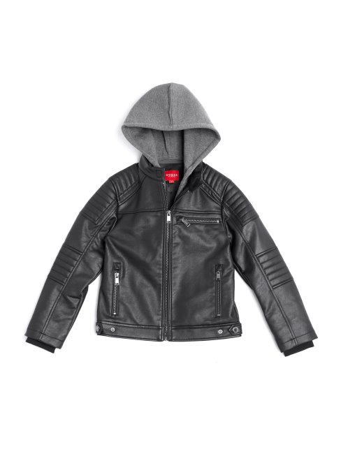 Veste De Moto à Capuche Guess Daniel (2-6) Noir De Jais