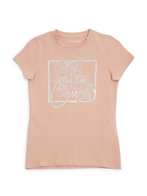 T-shirt à Logo Guess Rozie (7-14) Rose Pêche