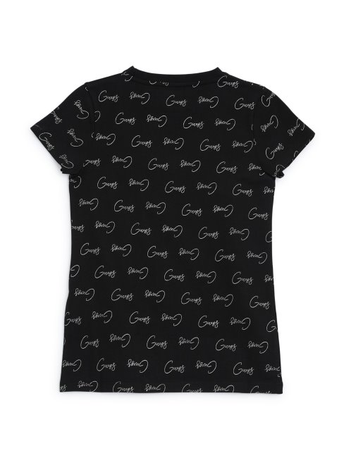 T-shirt à Logo Cassidy (7-14) Guess Noir De Jais