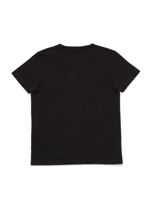 T-shirt En Relief Guess Rola (2-6) Noir De Jais