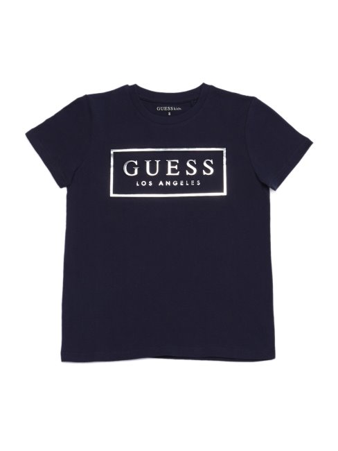 T-shirt à Logo En Relief Guess Poulain (7-16) Marine Nocturne