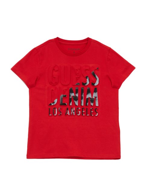 Tee Shirt Fendu Rouge Bruer Rugby Guess (7-16)