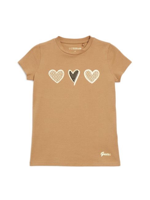 T-shirt Libi Hearts Wet Sand (7-14) Devinez