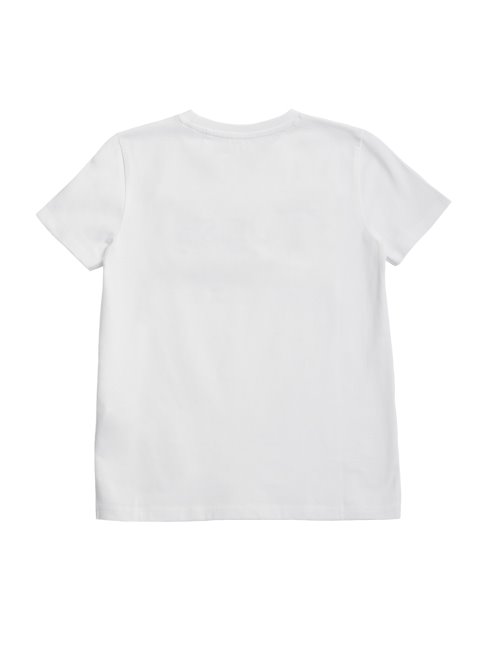 T-shirt à Logo Gaufré En Aluminium True White De Guess Poulain (2-6)