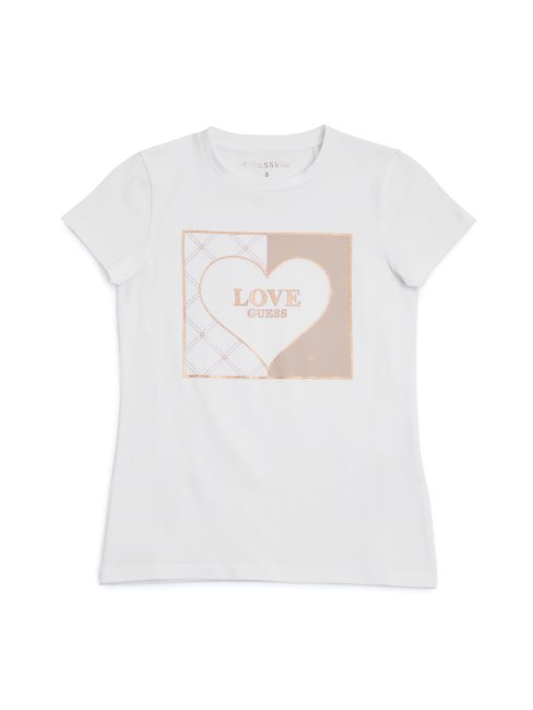 T-shirt Eco Lourdes Logo (7-14) Blanc Pur Guess