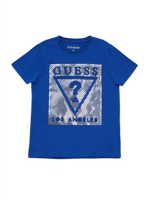 T-shirt Bleu Surf Embossé Guess Rola (7-16)