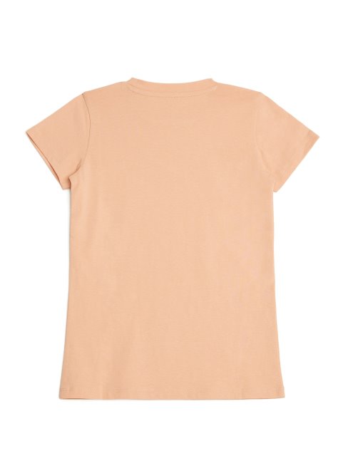 T-shirt Guess Pêche Rose Logo Delilah (7-14)