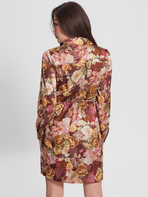 Eco Alya Robe Imprimée Guess Impression De Tapisserie Numérique Ma