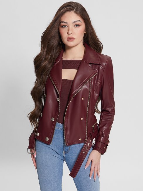 Robe De Moto En Similicuir Olivia Guess Mystique Vin Multi