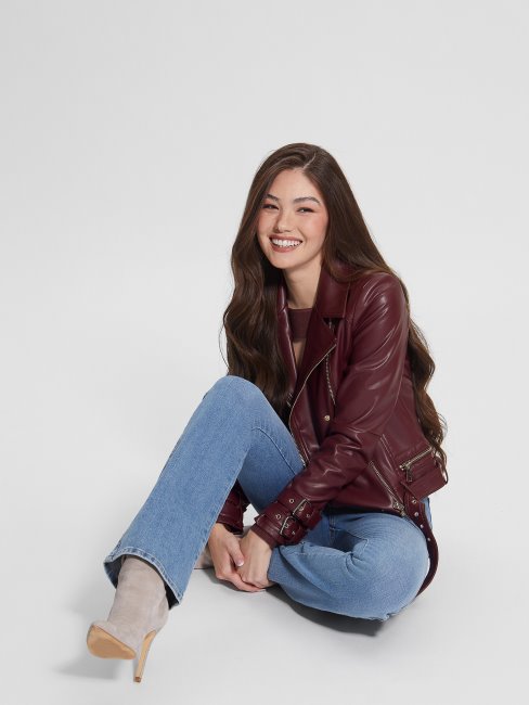 Robe De Moto En Similicuir Olivia Guess Mystique Vin Multi