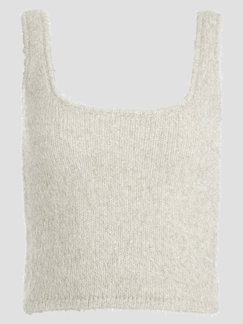 Tinsley Fuzzy Pull Débardeur Guess Crème Blanc Multi