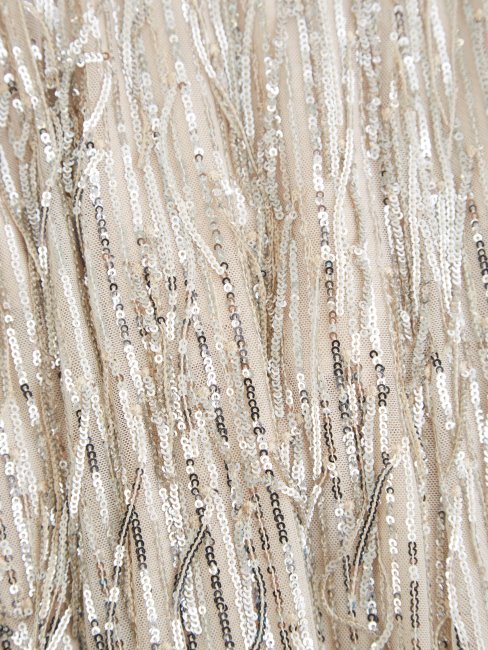 Guess Heidi Sequin Fringe Pants Off White Multi