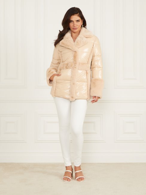 Manteau Doudoune Bessie Ivoire Neutre Guess