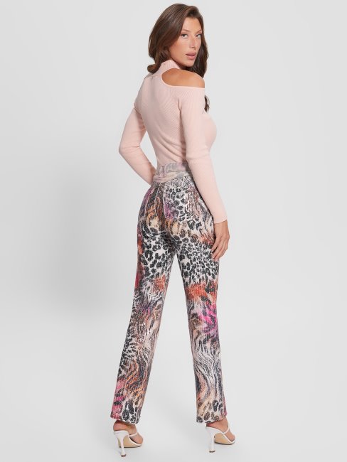 Guess 1981 Jean Droit à Imprimé Mixte Passion Sauvage