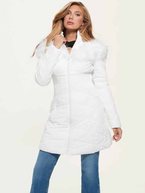 Veste Matelassée Eco Oxana Blanc Pur Guess