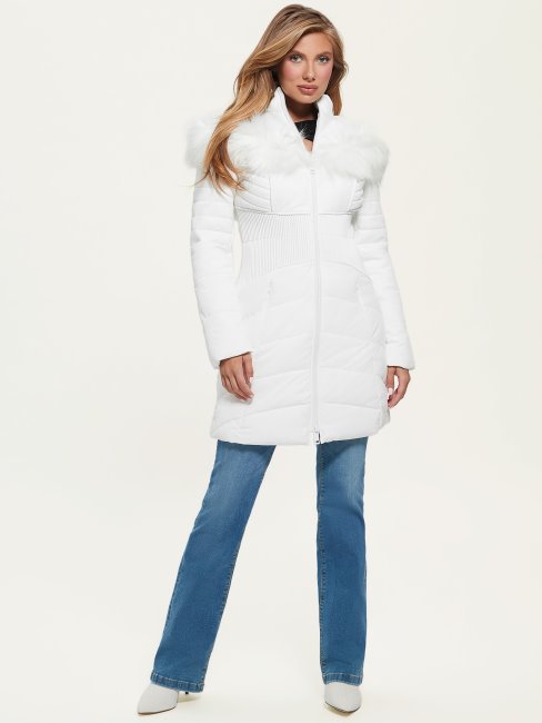 Veste Matelassée Eco Oxana Blanc Pur Guess