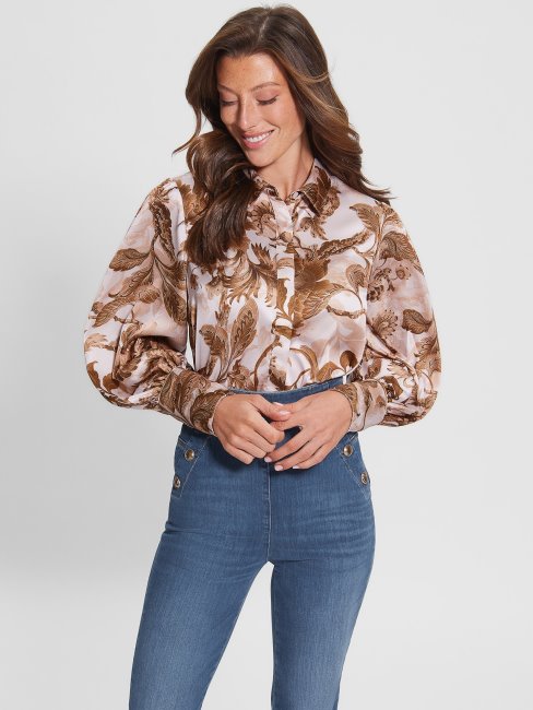 Eco Corbeau Charm Top Guess Porcelaine Imprimé Fleuri Br