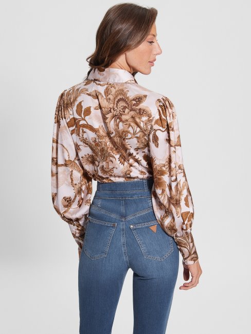 Eco Corbeau Charm Top Guess Porcelaine Imprimé Fleuri Br