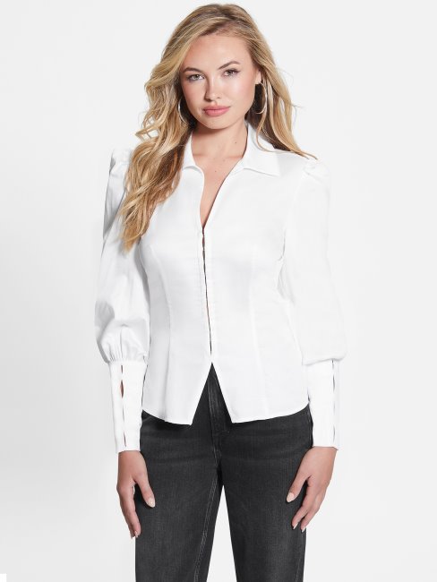 Chemise à Lacets Rina Blanc Pur Guess